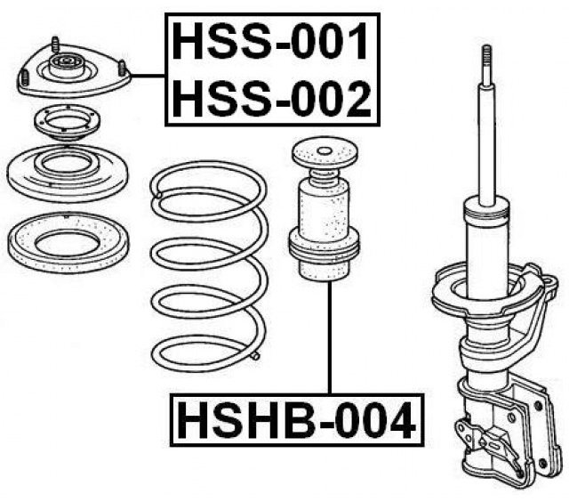 FEBEST опора амортизатора HS-S002