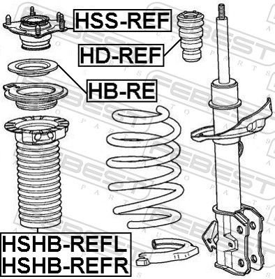 FEBEST отбойник амортизатора HDREF