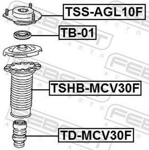 FEBEST опора амортизатора TSSAGL10F