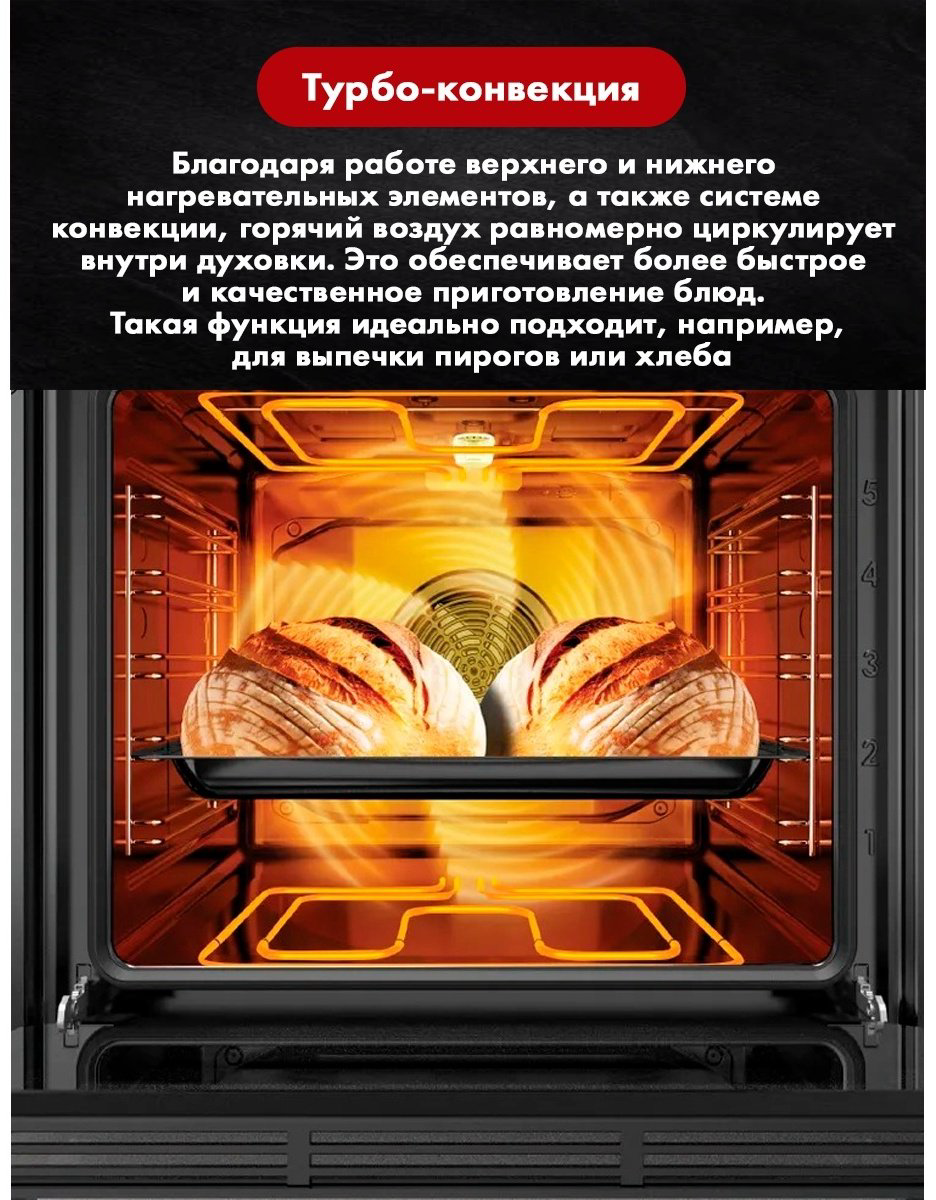 Духовой шкаф HAUSLER HS-TRS1BLDT2 черный купить,137499