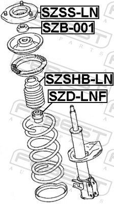 FEBEST Подшипник Качения, Опора Стойки Амортизатора SZB001