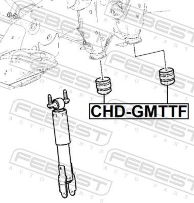 FEBEST отбойник амортизатора CHD-GMTTF