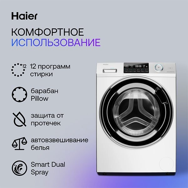 Стиральная машина Haier HW80-BP14969A белый купить,NaN