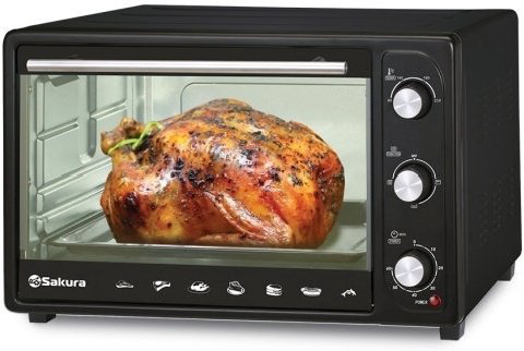 Мини-печь Sakura SA-7026B чёрная купить,NaN