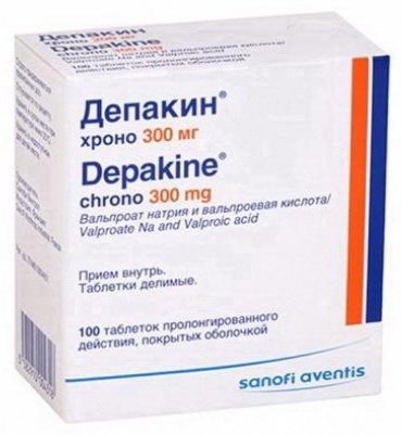 Депакин хроно 300 мг, №100, табл.