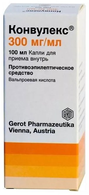 Конвулекс капли 300 мг/мл 100 мл