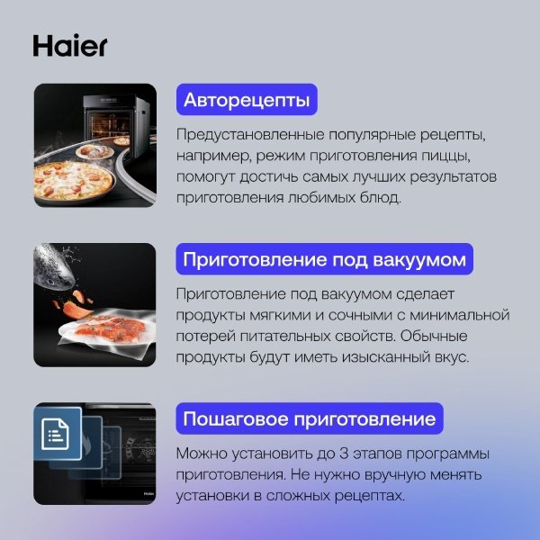 Духовой шкаф Haier HOQ-P16AN5SX черный-серый купить,309990