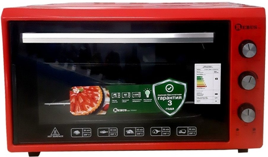 Мини-печь Rebus PRO-4575 красная