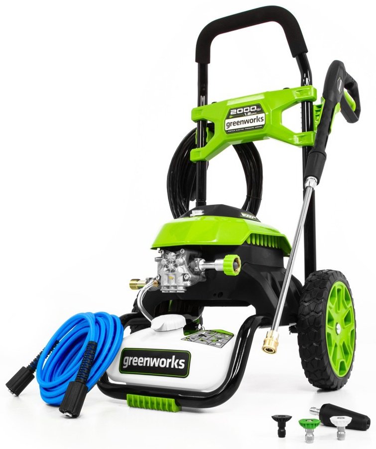Мойка высокого давления Greenworks электрический 140 бар, GHP2000 (5105507)