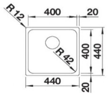 Кухонная мойка Blanco Solis 400-U 526117 серебристый купить,0