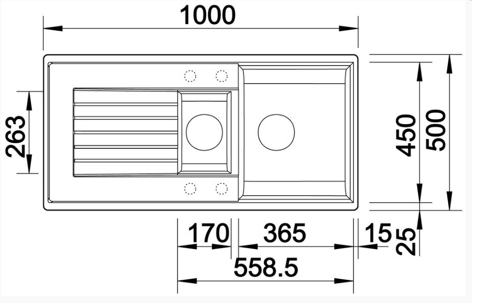 Кухонная мойка Blanco подстольная BLANCO Zia 6 S, черный купить,243432