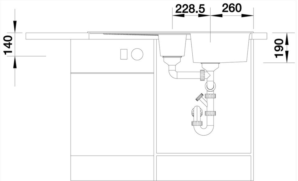 Кухонная мойка Blanco подстольная BLANCO Zia 6 S, черный купить,243432