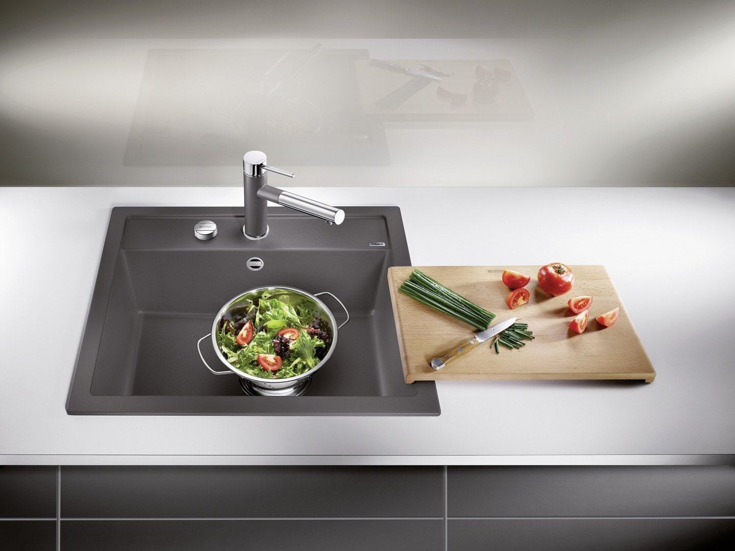 Кухонная мойка Blanco Dalago 6 527246 вулканический серый накладная 51х61.5 смх19 см, искусственный гранит купить,0