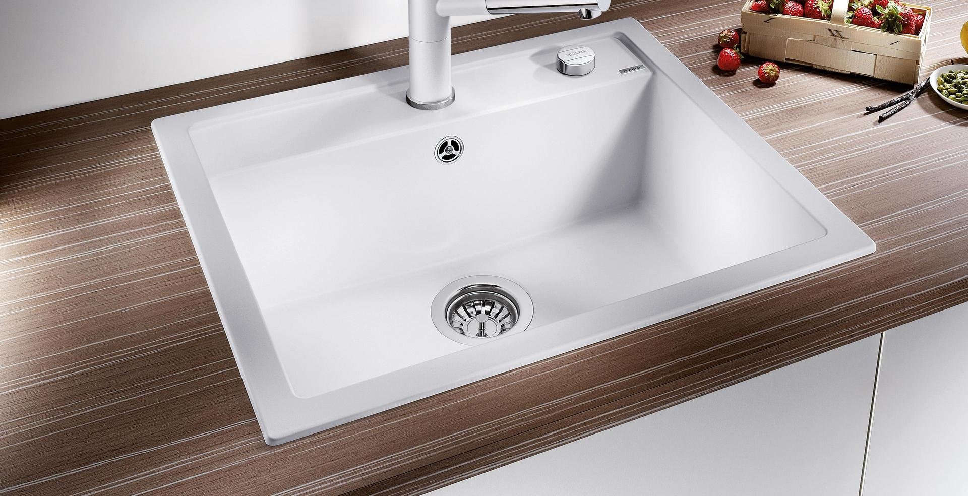 Кухонная мойка Blanco Dalago 6 527063 мягкий белый накладная 61.5х51 смх19 см, искусственный камень купить,0