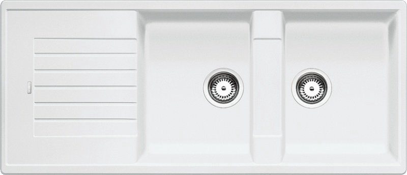Кухонная мойка Blanco Zia 8 S накладная 116х50х19 см, гранит, тон белый купить,250194