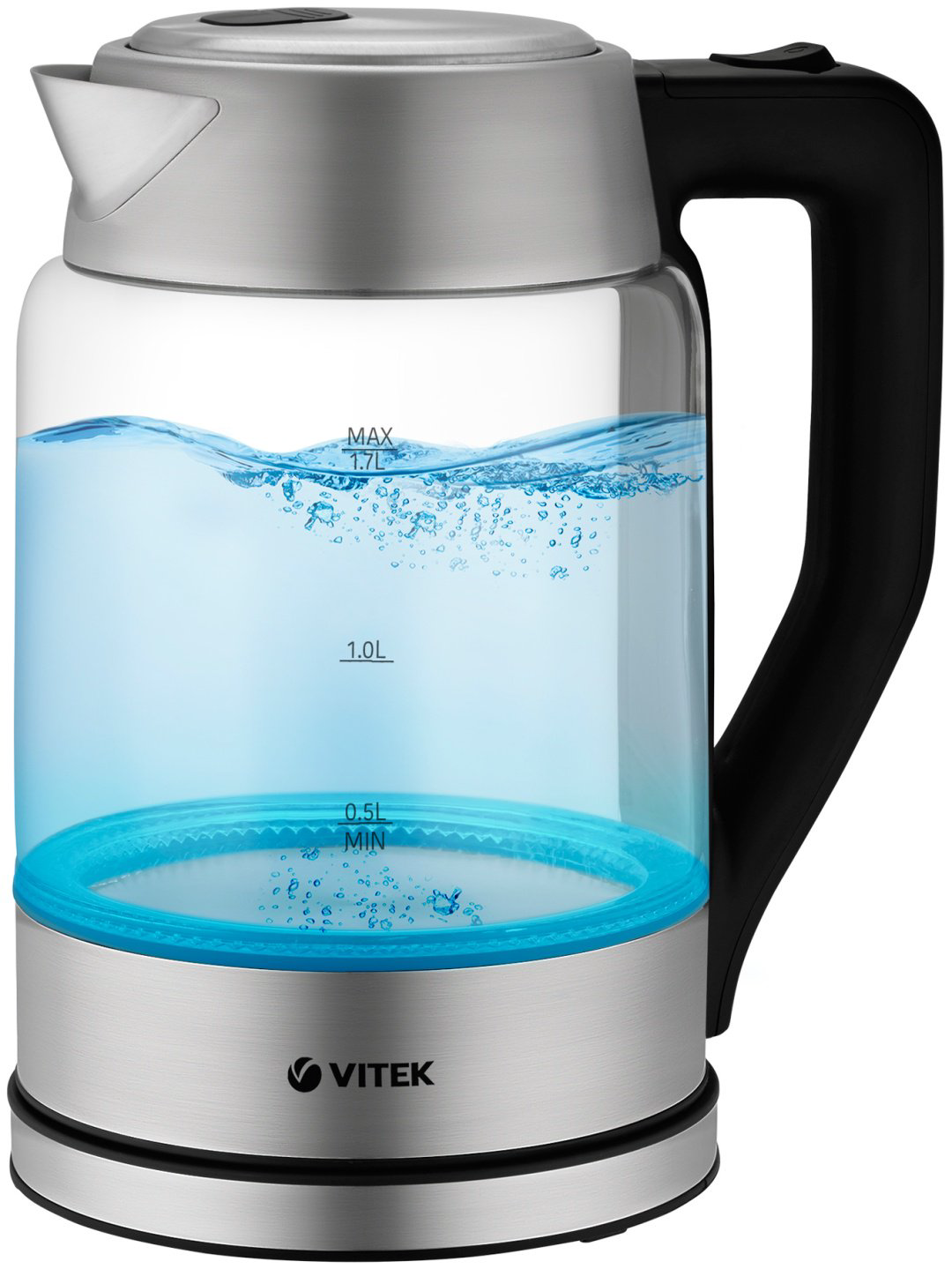 Электрочайник Vitek VT-7043 серебристый купить,NaN