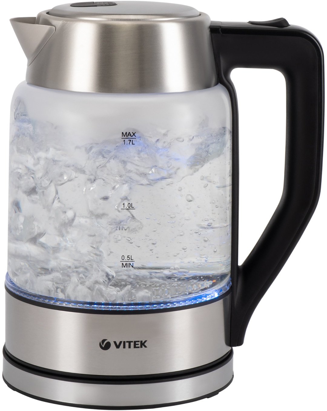 Электрочайник Vitek VT-7043 серебристый купить,0