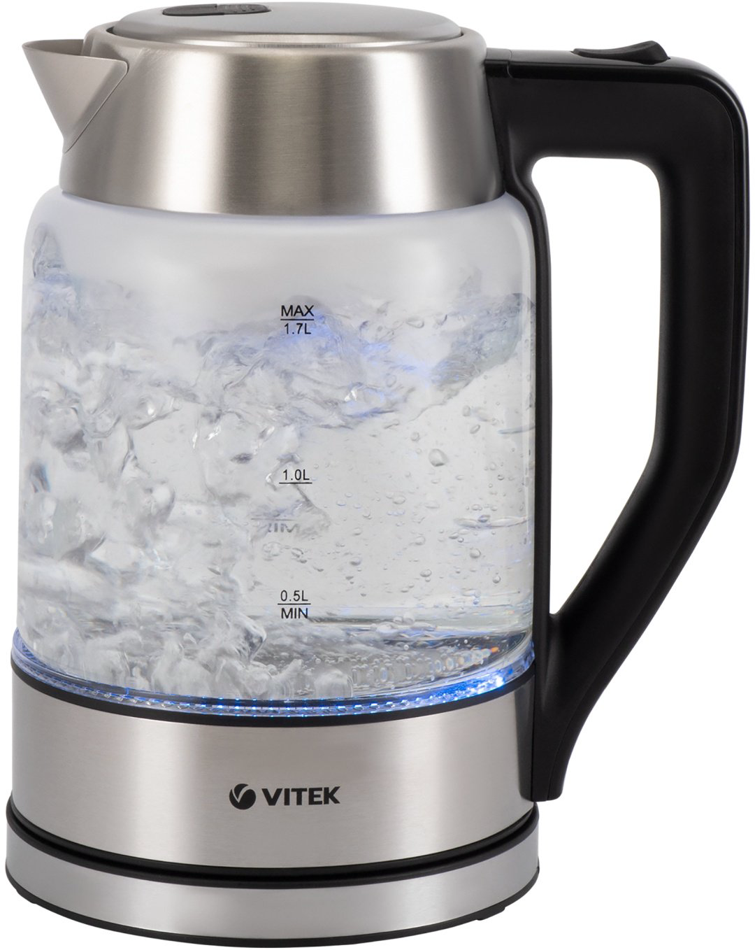 Электрочайник Vitek VT-7043 серебристый купить,NaN