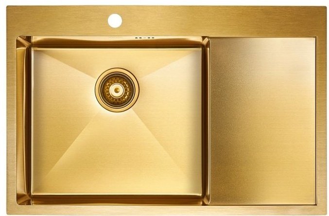 Кухонная мойка Paulmark Atlan L PM 217851-BGL накладная 41х47х20 см, нержавеющая сталь