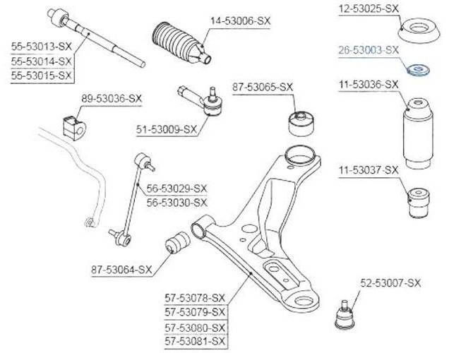 Stellox подшипник опоры амортизатора 2653003SX