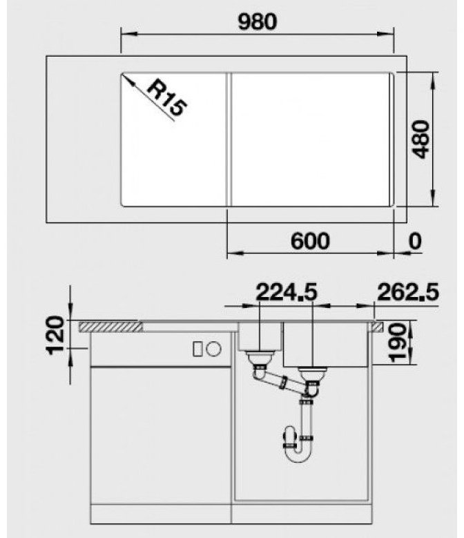 Кухонная мойка Blanco Legra 6S 526086 черный купить,0