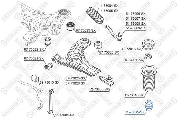 Stellox отбойник амортизатора 11-73015-SX купить,NaN