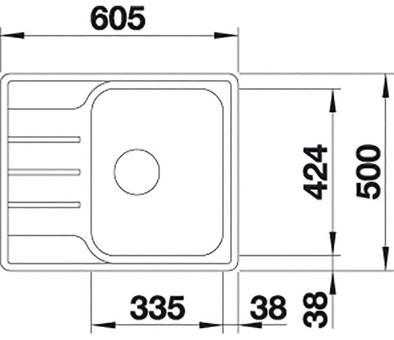Кухонная мойка Blanco 525115 нерж сталь накладная 50х60.5х20.5 см, нержавеющая сталь купить,104811