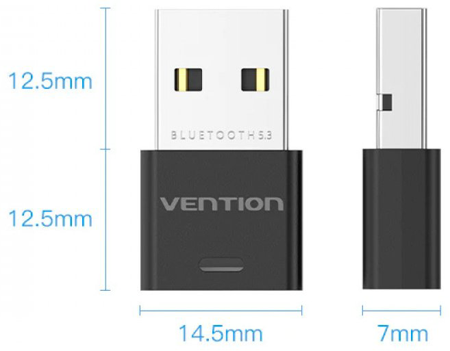 Bluetooth адаптер Vention Vention NAHB0 черный купить,6300