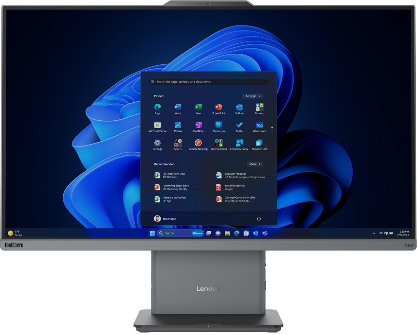 Моноблок Lenovo ThinkCentre Neo 50a 12SB000FRU черный