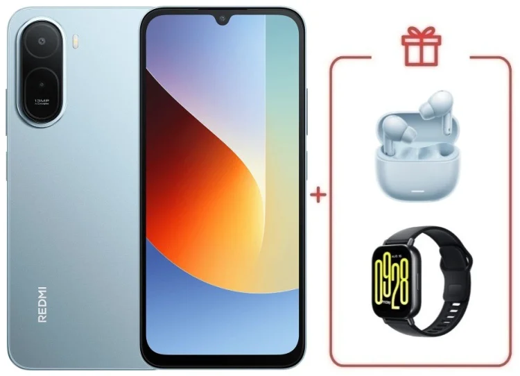 Смартфон Xiaomi Redmi A7 Pro 4/128GB голубой + подарок купить,NaN