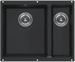 Кухонная мойка KuchenStern UNDER 60-2 Ku-Granit черный 102BL10 (KS-800114) подстольная 55.5х46х19 см, искусственный гранит, тон черный