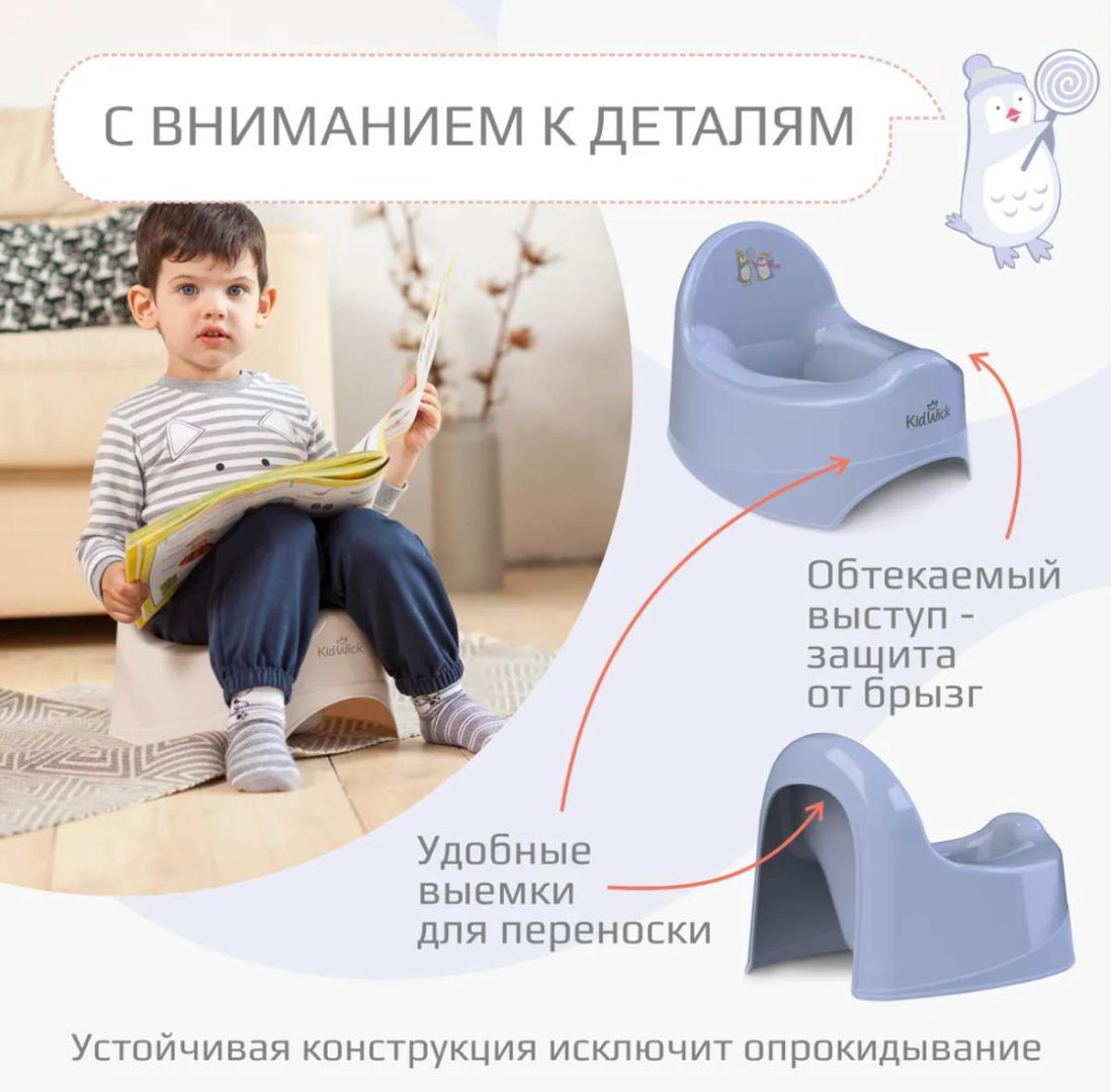 Горшок Kidwick голубой купить,NaN