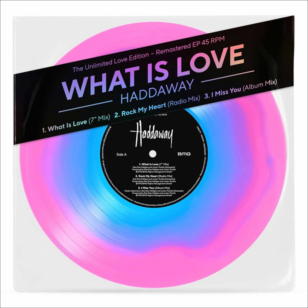 Пластинка Haddaway What Is Love (10&#34;, EP, Remastered, Fluorescent Blue-in-Pink Vinyl)