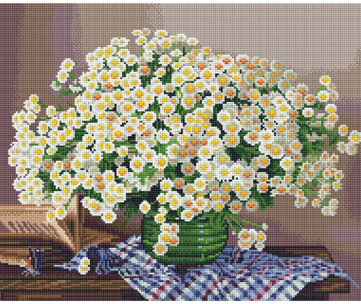 Алмазная мозаика ТРИ СОВЫ Ромашки АМ4050_47551 40 см x 50 см