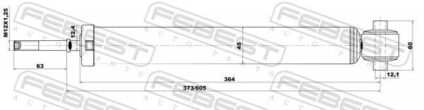 Амортизатор FEBEST задний 01650964R 1 шт купить,NaN