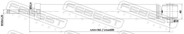 Амортизатор FEBEST задний 02110-016R 1 шт купить,NaN