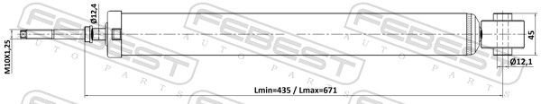 Амортизатор FEBEST задний 02110-007R 1 шт купить,NaN