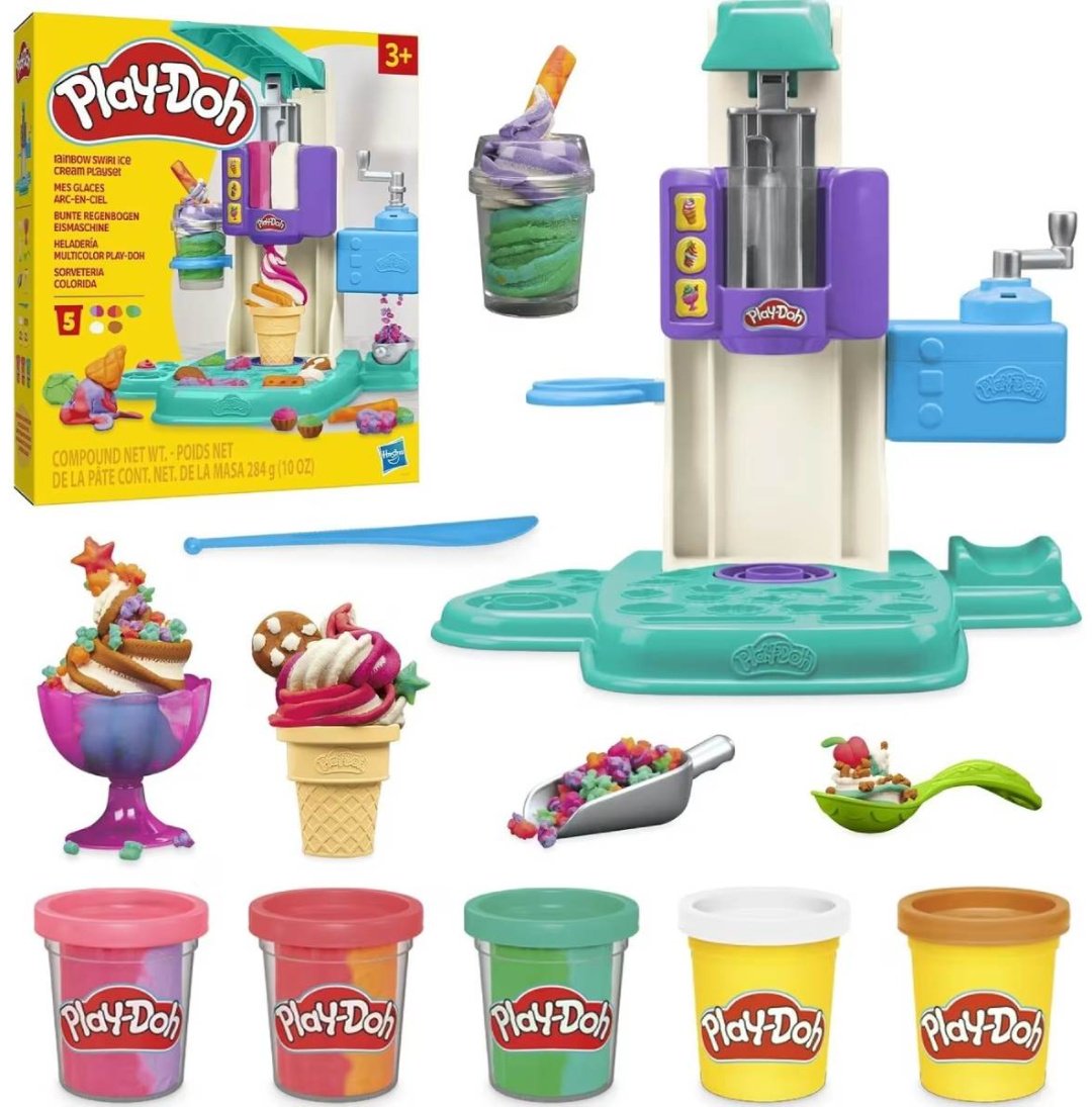 Масса для лепки Play-Doh Разноцветное мороженое количество цветов: 5 шт купить,NaN