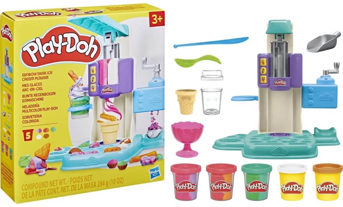 Масса для лепки Play-Doh Разноцветное мороженое количество цветов: 5 шт купить,NaN