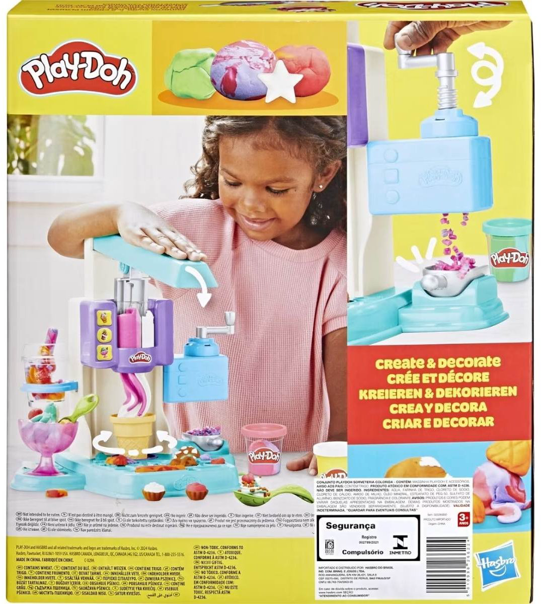 Масса для лепки Play-Doh Разноцветное мороженое количество цветов: 5 шт купить,NaN