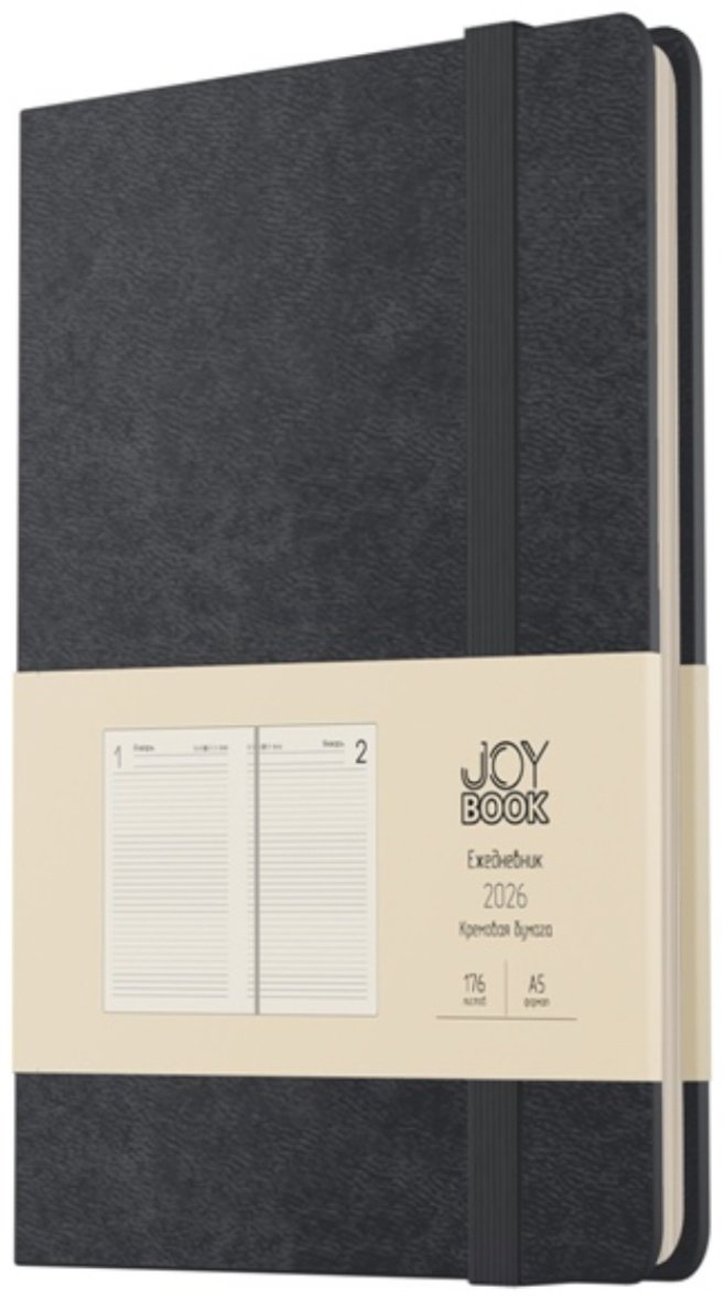 Ежедневник Listoff Joy Book. Черный агат, A5, 176 л, черный купить,NaN