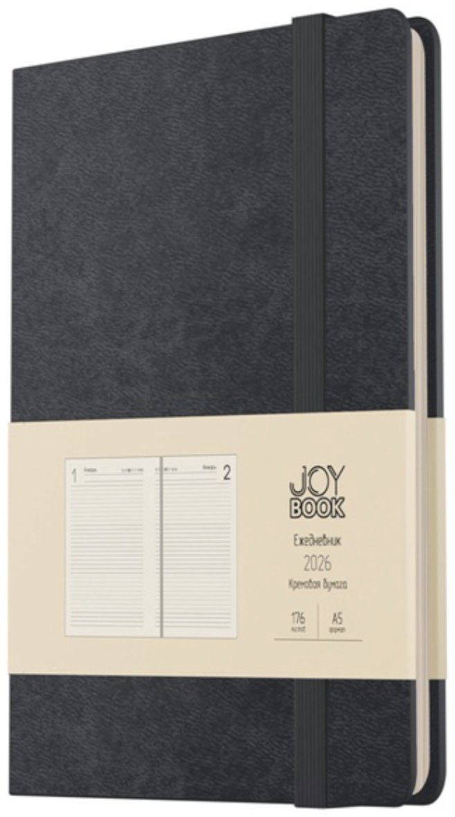 Ежедневник Listoff Joy Book. Черный агат, A5, 176 л, черный купить,NaN