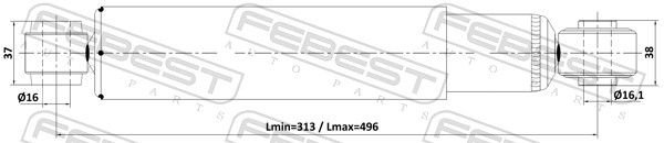 Амортизатор FEBEST задний 04110-001R 1 шт купить,NaN