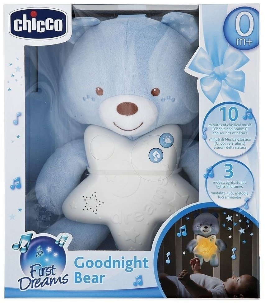Chicco ночник Медвежонок 9156200000, ткань