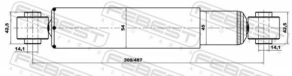 Амортизатор FEBEST задний 07655548R 1 шт купить,NaN