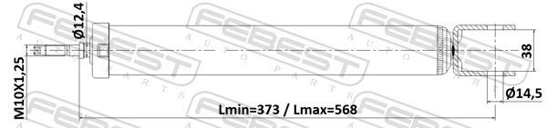 Амортизатор FEBEST задний 12650756R 1 шт купить,NaN