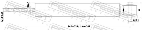 Амортизатор FEBEST задний 12110-019R 1 шт купить,NaN
