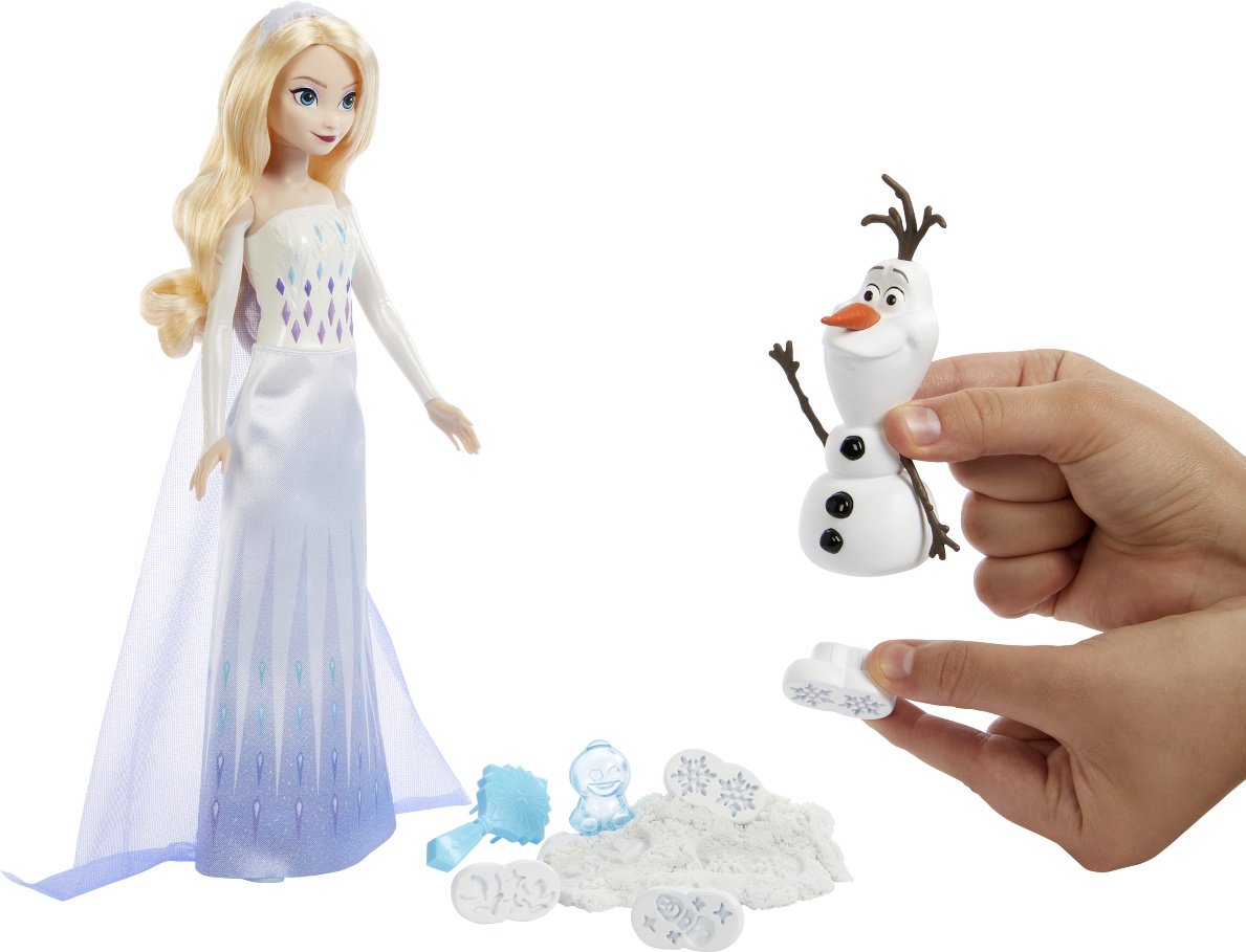 Кукла-модель Disney Эльза с Олафом лепят снежки 29 см купить,0
