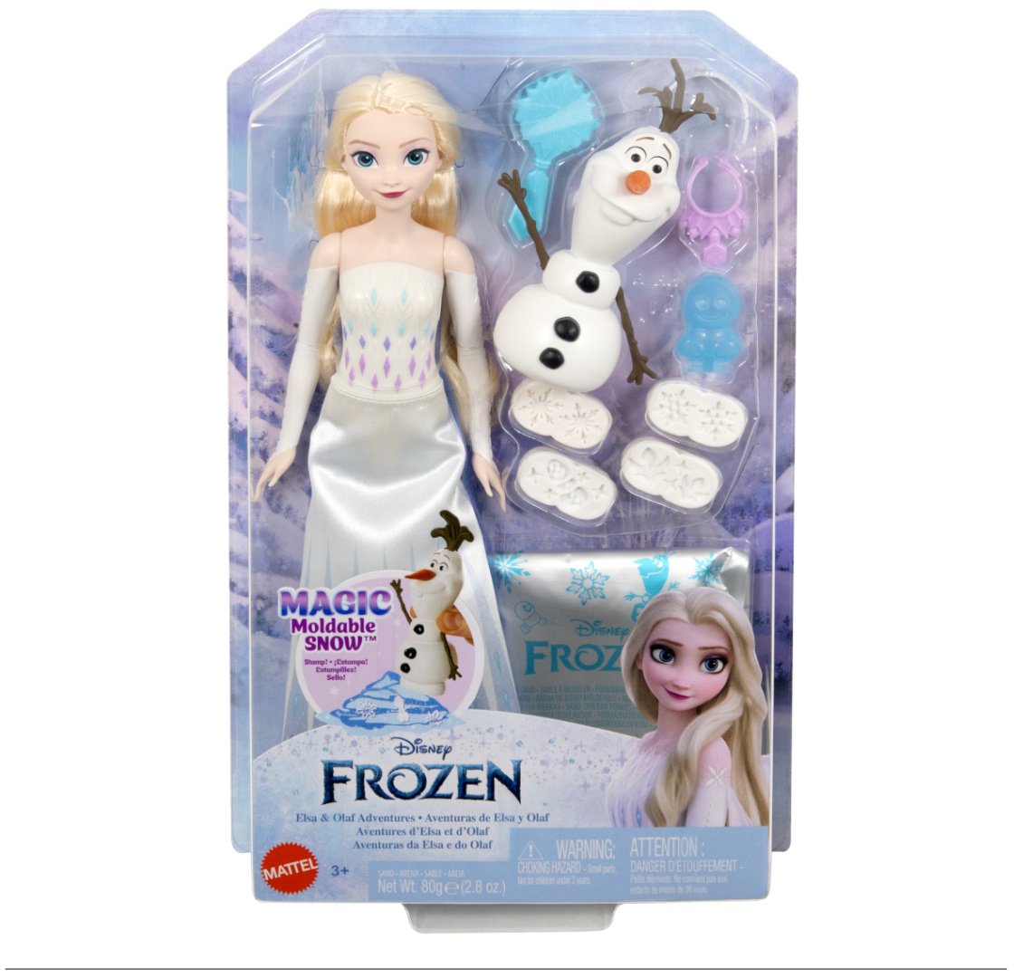 Кукла-модель Disney Эльза с Олафом лепят снежки 29 см купить,0