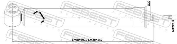 Амортизатор FEBEST задний 19110-002RR 1 шт купить,NaN